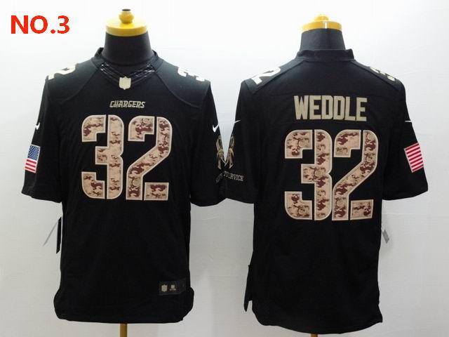 Men's Los Angeles Chargers #32 Eric Weddle Jersey NO.3;